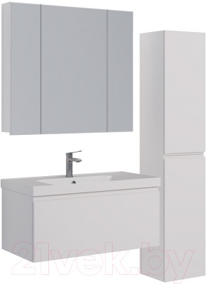 Шкаф с зеркалом для ванной LEMARK Universal 90 LM90ZS-U