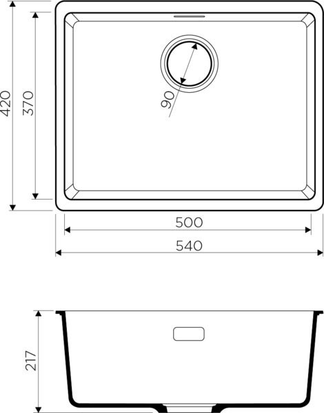 Мойка кухонная Omoikiri Kata 54-U-SA бежевый