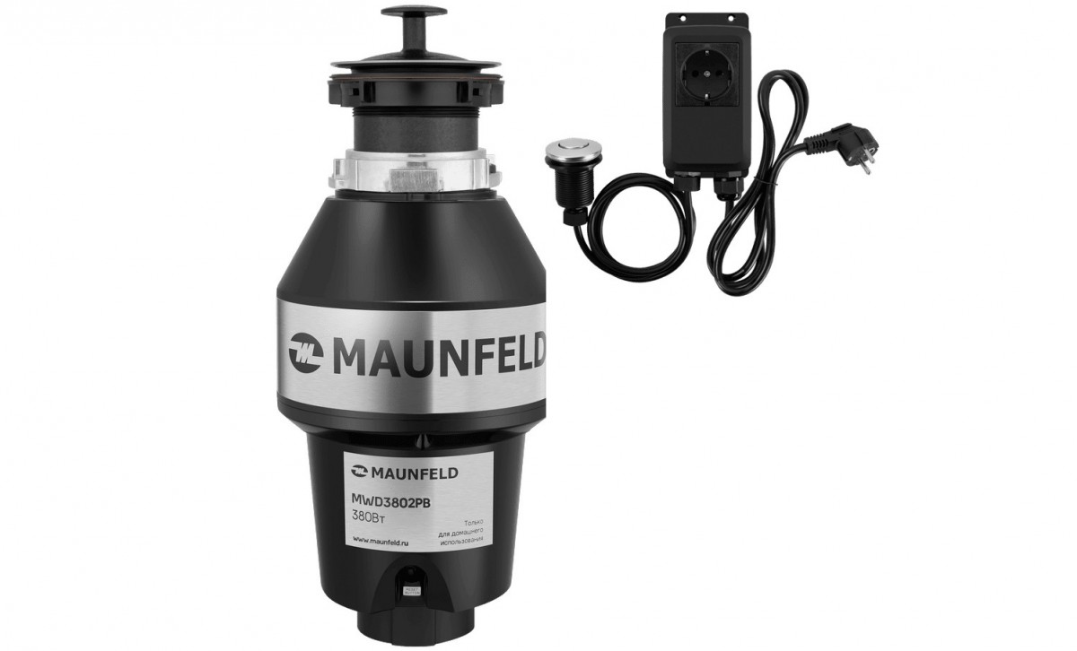 Измельчитель пищевых отходов с пневмокнопкой Maunfeld MWD3802PB