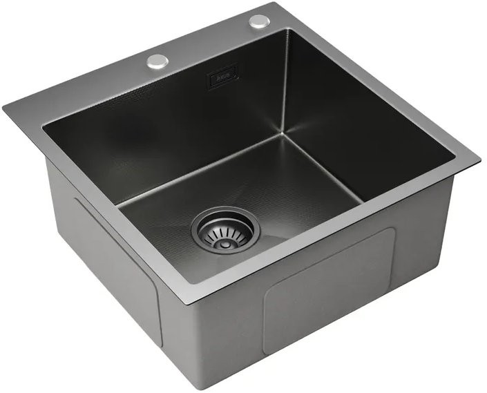 Мойка кухонная Axus LS-5050BD 50x50 графит декор