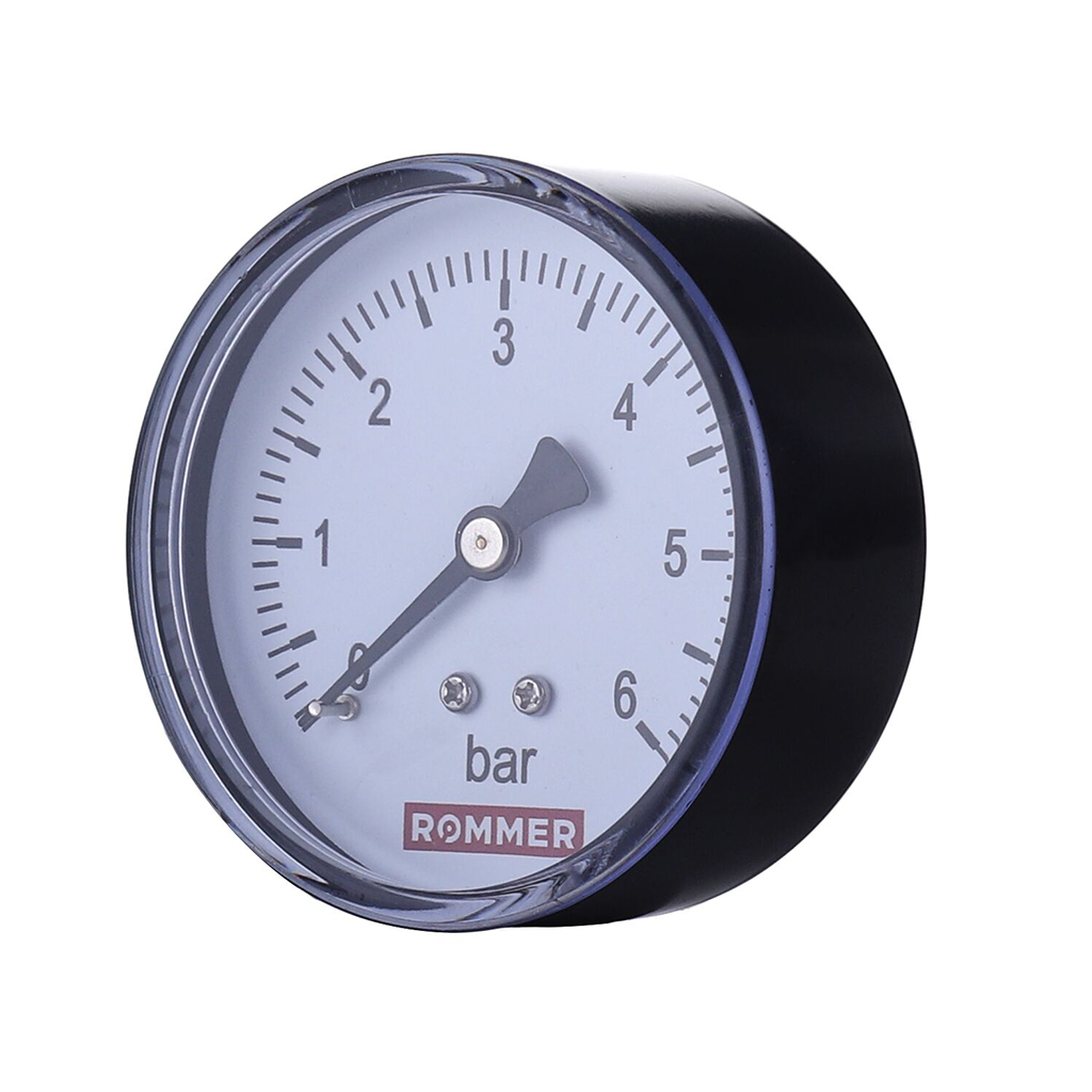 Манометр аксиальное подключение ROMMER 50мм (0-0,6 MPa) G1/4 (RIM-0009-500608)