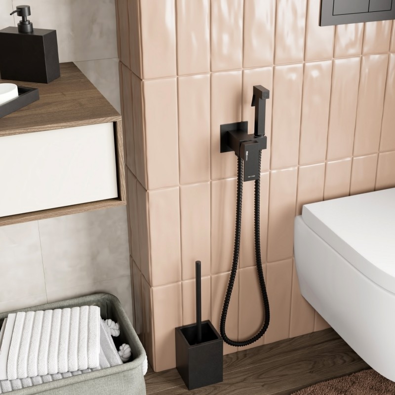 Смеситель с гигиенической лейкой Wasserkraft Abens A71638 черный