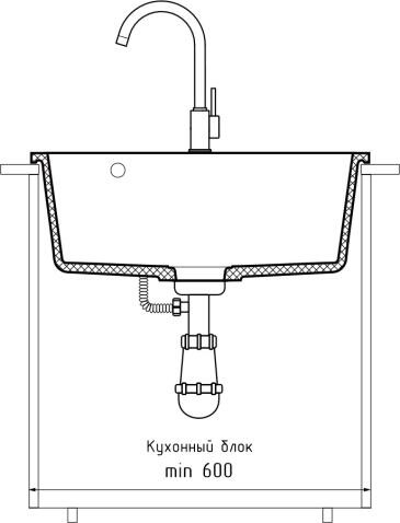 Мойка кухонная GranFest URBAN UR-658 песочный