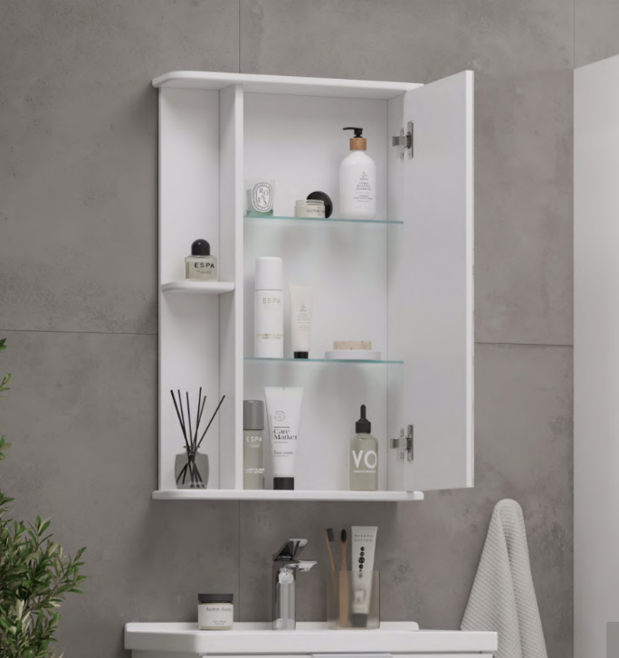 Шкаф с зеркалом Volna Twing 60x80 белый