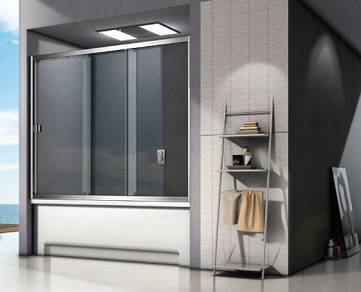 Шторка на ванну Good Door Screen WTW-160-C-CH 160x140 стекло прозрачное