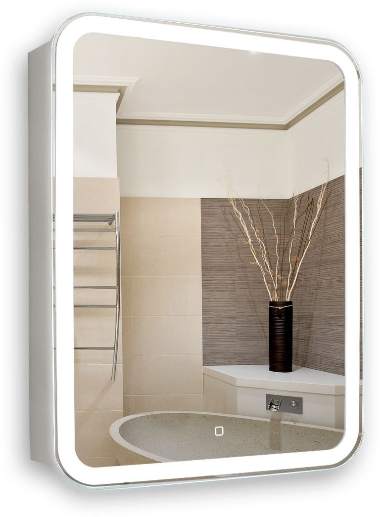 Шкаф с зеркалом Silver Mirrors Фиджи 60x80 с подсветкой