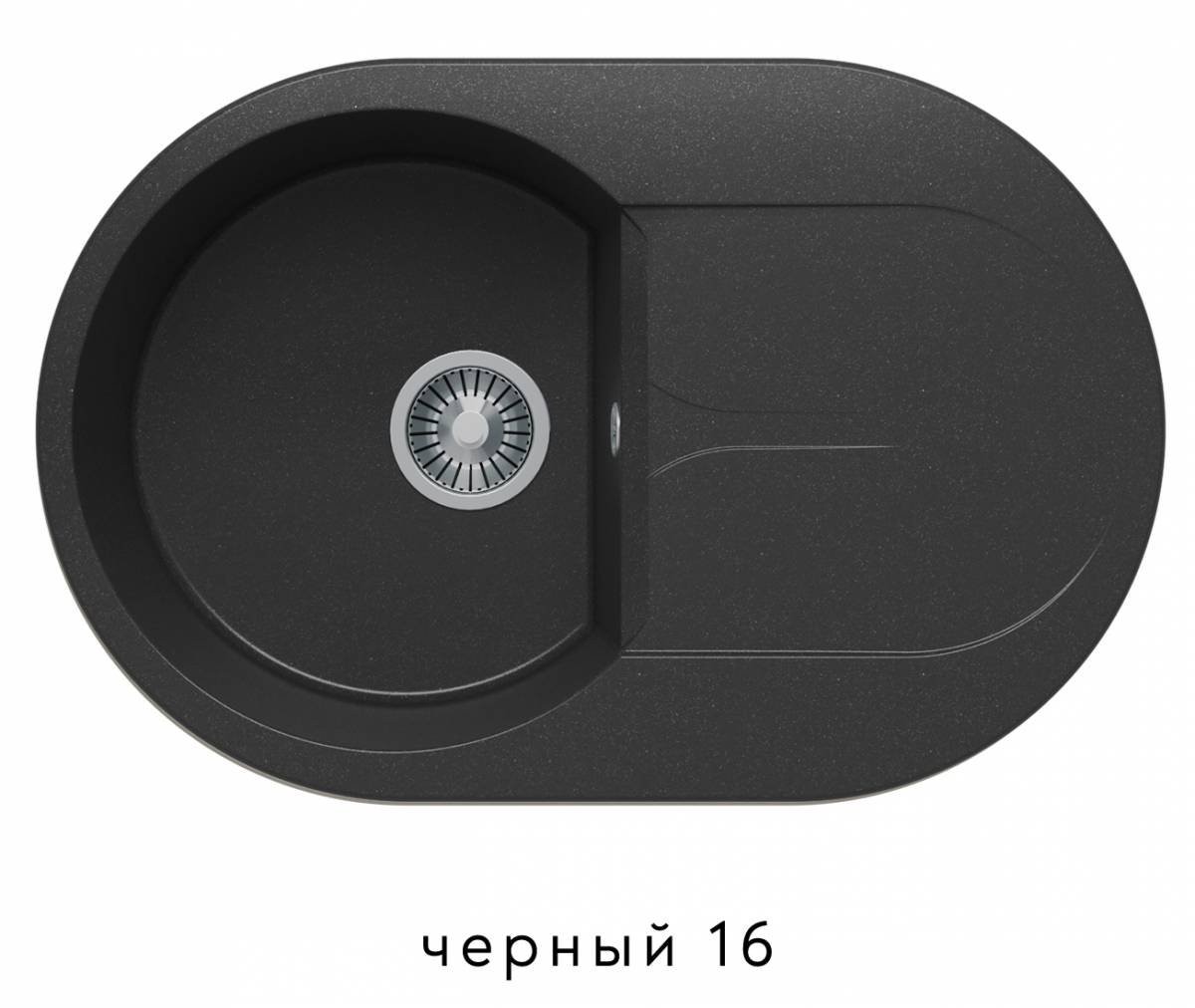 Мойка кухонная Polygran Atol-760 черный