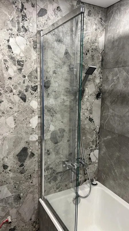 Душевая шторка Adema NFA 612-прозр 100x150 стекла прозрачные, профиль хром