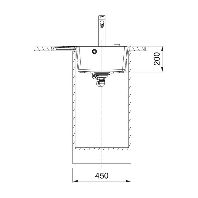 Мойка кухонная FRANKE CNG 611/211-62 TL (черный матовый) чаша слева