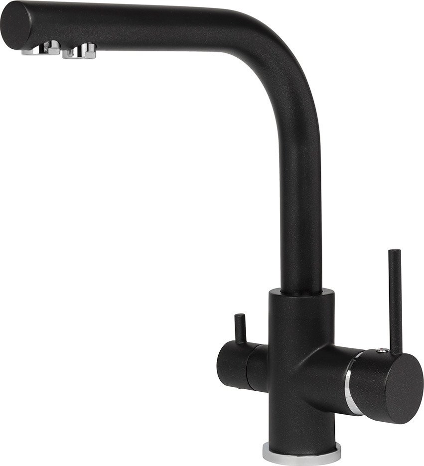 Смеситель для кухонной мойки Zorg Akvaduo Premium Brass black metallic
