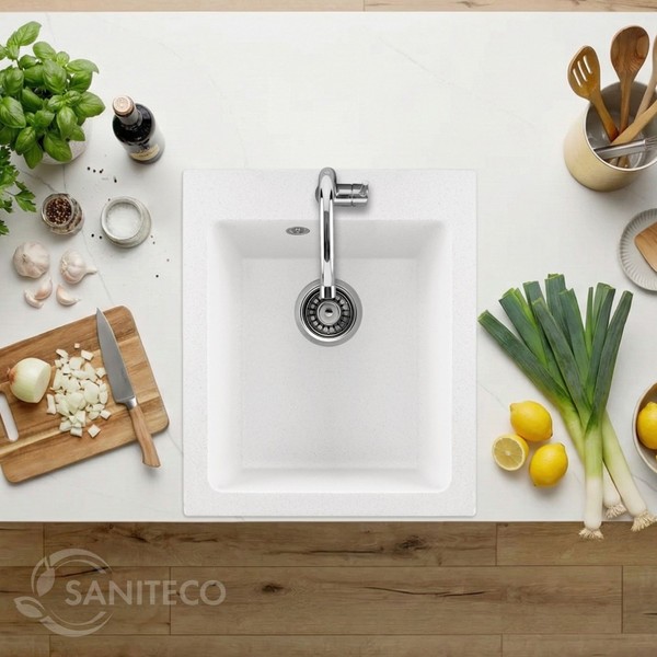 Мойка кухонная Saniteco Silva (белый)