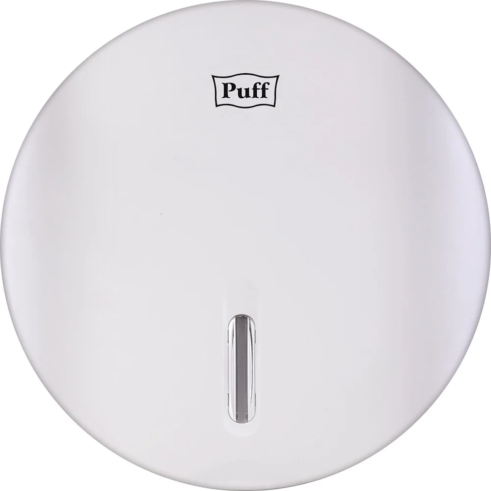 Диспенсер для туалетной бумаги Puff-7145, белый, с замком, ABS-пластик